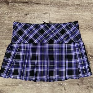 Tripp nyc purple plaid skirt